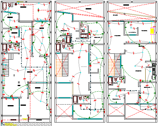 single-family-dwelling-house-electric-installation-dwg-file-cadbull