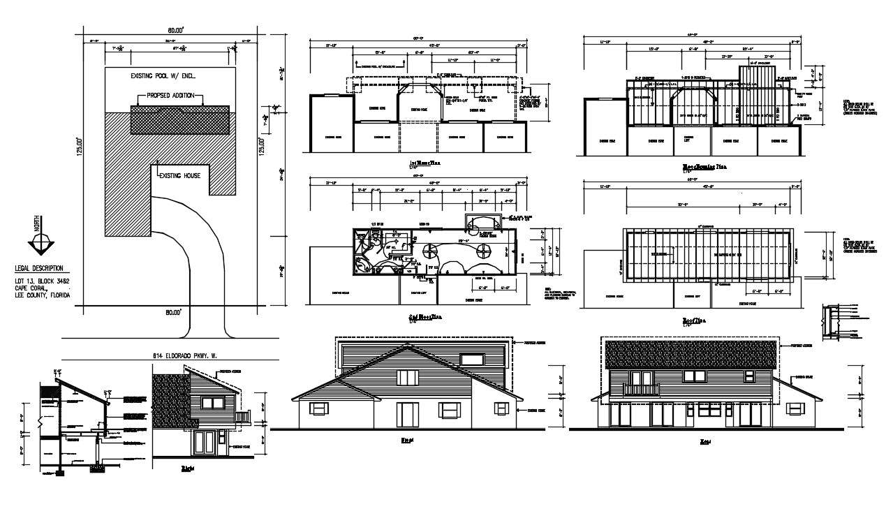 Single Storey House Plan DWG File - Cadbull