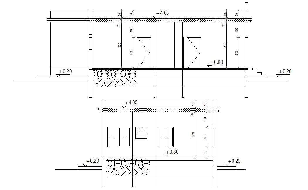 Single Storey House Section Drawing DWG File - Cadbull