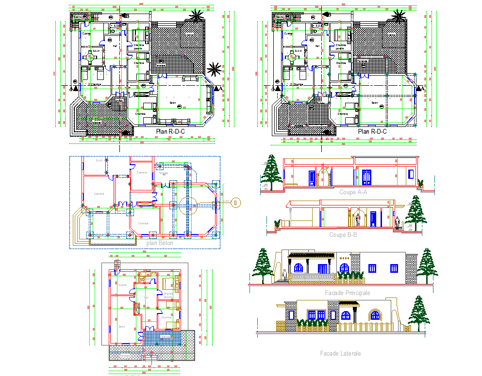 single-level-house-plan-autocad-file-cadbull