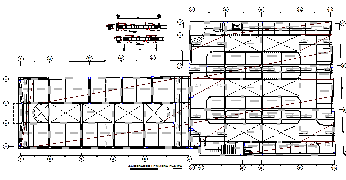 Single story shopping center architecture project dwg file - Cadbull