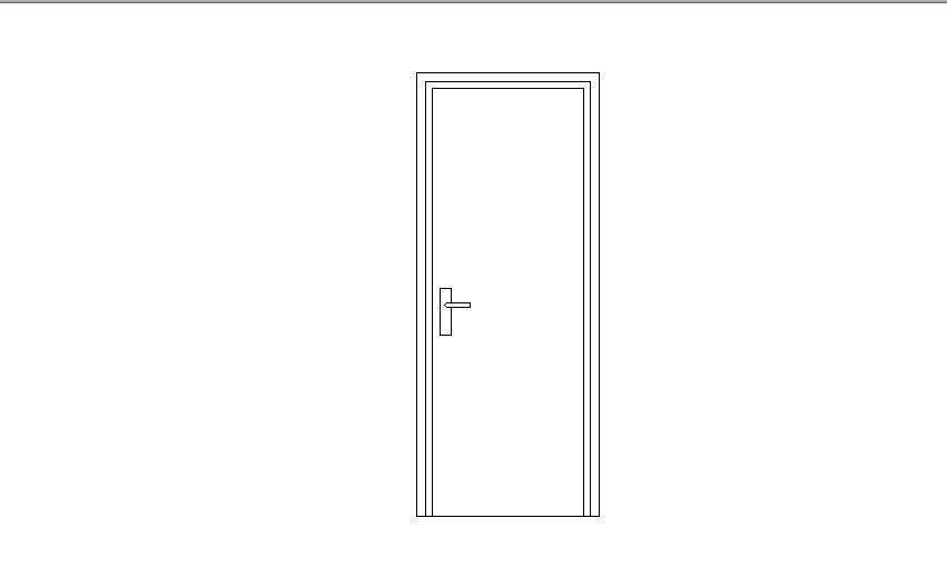 Single wooden door elevation block cad drawing details dwg file - Cadbull