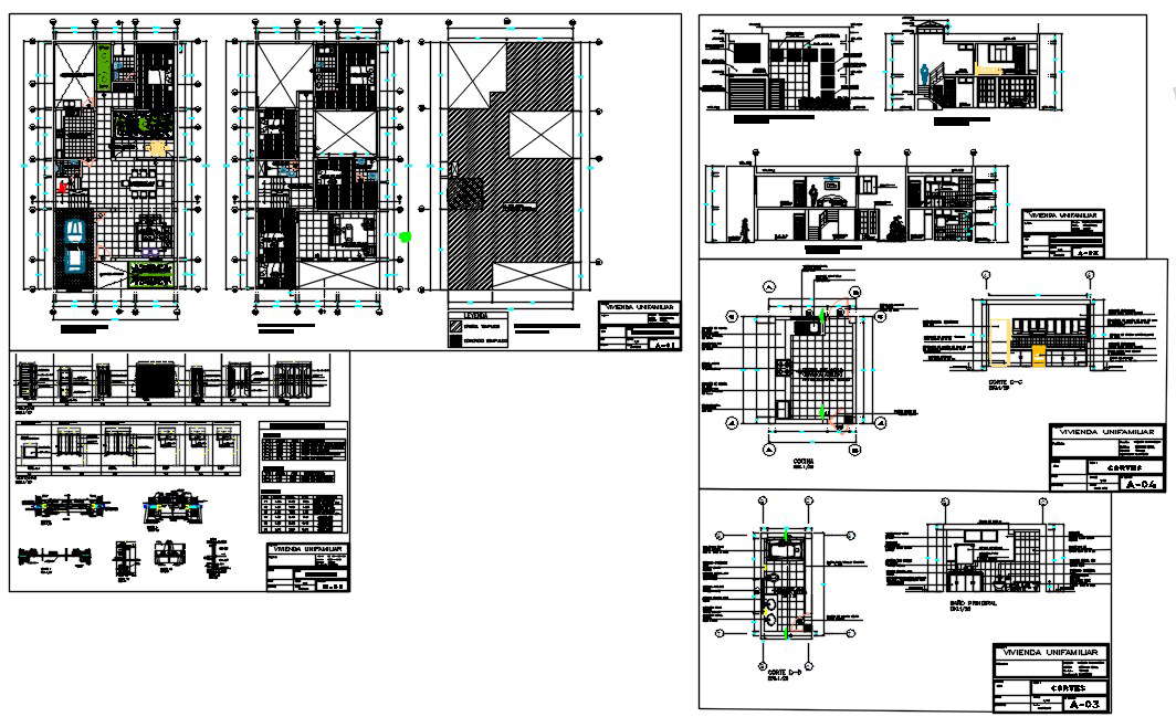 Singlefamily home dwg - Cadbull