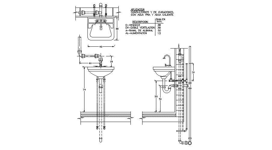 Sink Section Detail Dwg - Image to u