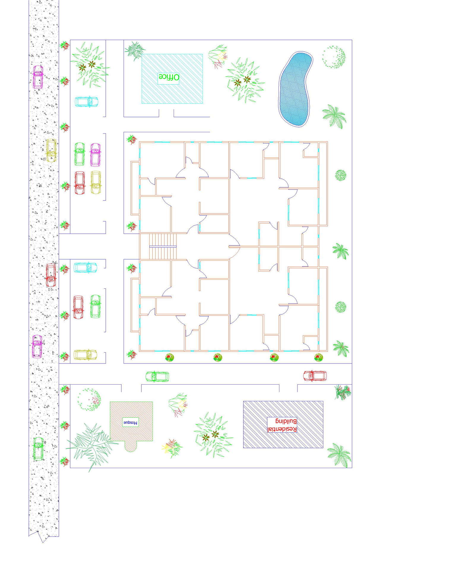 Site Layout - Cadbull