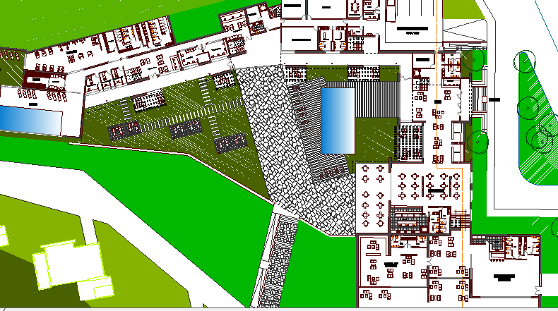 Site Plan and Landscaping of Five Star Hotel Project dwg file - Cadbull