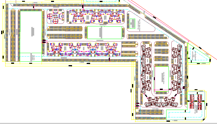 Site Plan of Multi-Family Housing Project dwg file - Cadbull