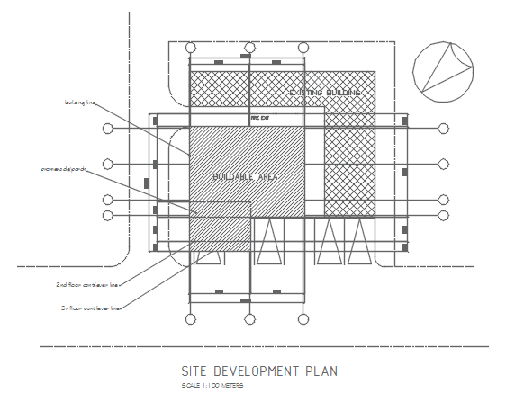 Site development detail dwg file - Cadbull