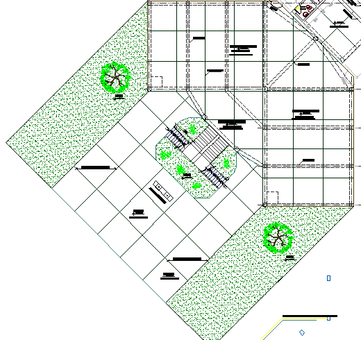 Site plan details with landscaping of city council office dwg file ...