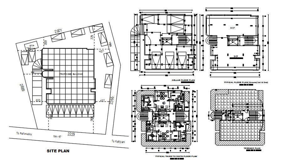 site-plan-with-different-floor-plan-in-detail-autocad-2d-drawing-dwg