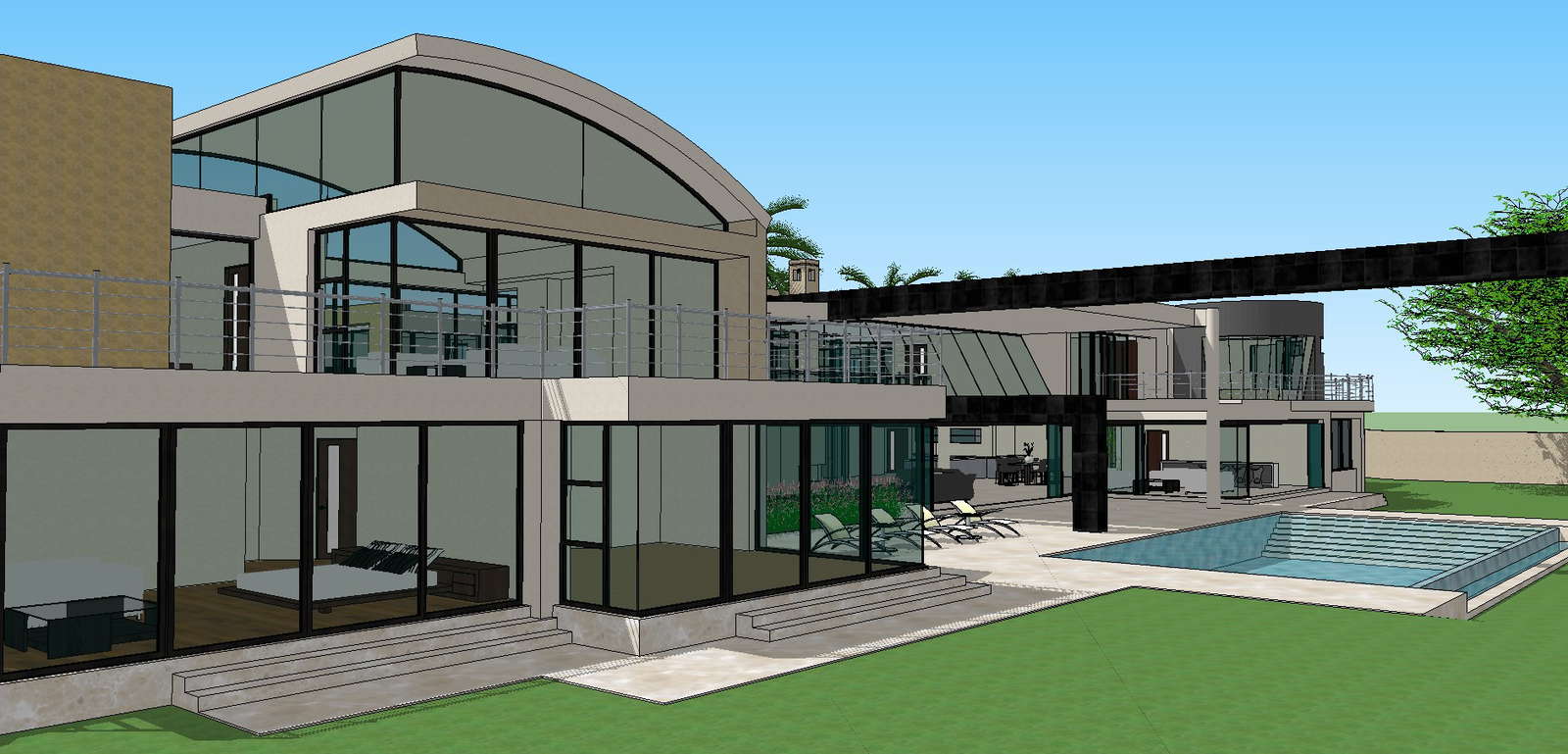 modern house design sketchup