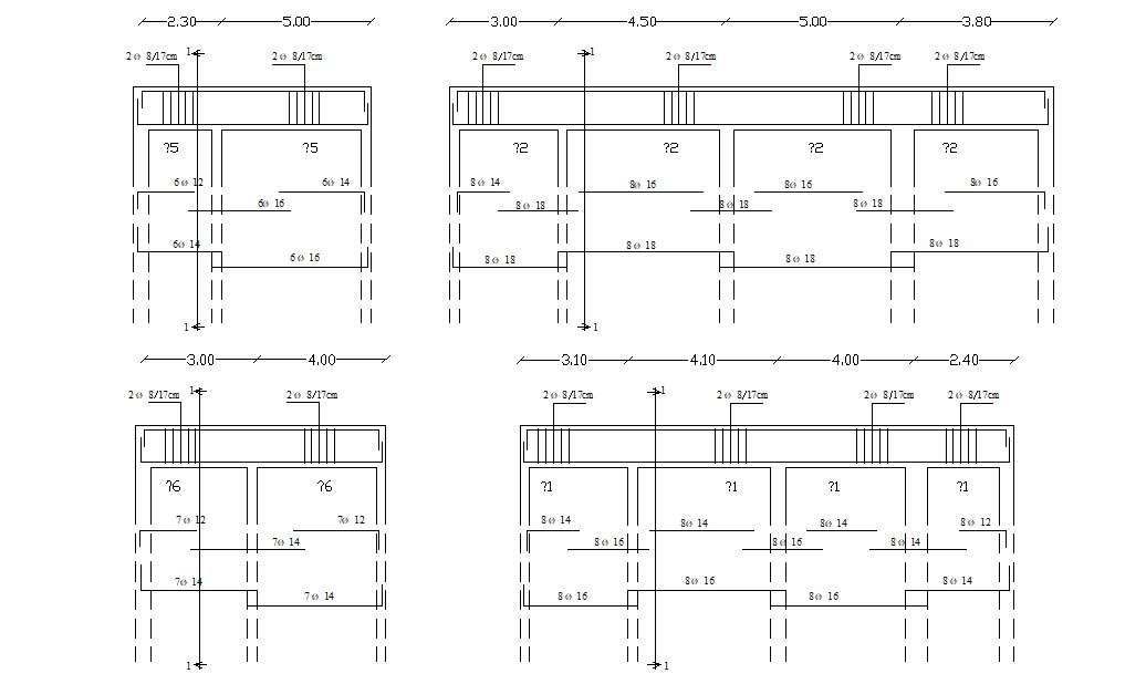 Slab Beam Design Structural AutoCAD Drawing Download - Cadbull