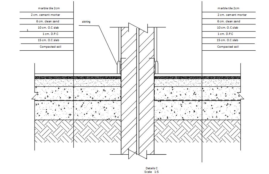 Slab detail section in AutoCAD 2D, CAD file, dwg file - Cadbull