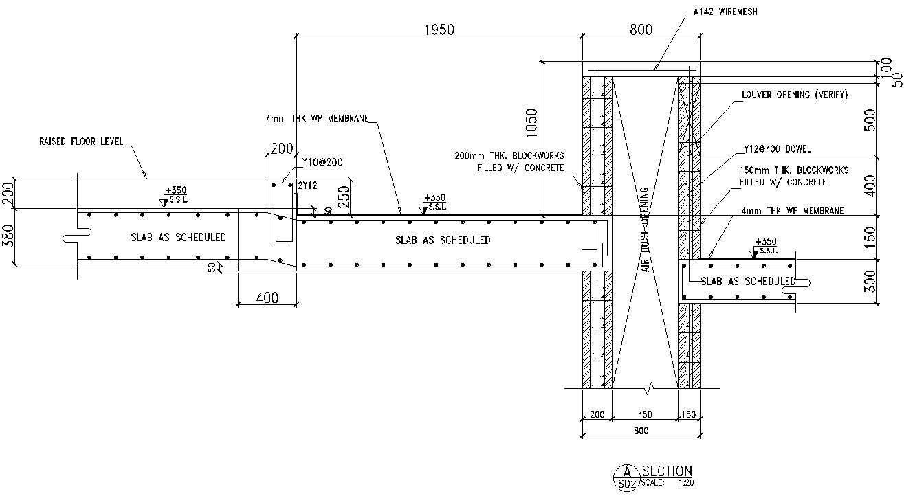 Slab Details Of Ground Lvl Near Grid D In AutoCAD Dwg Files Cadbull