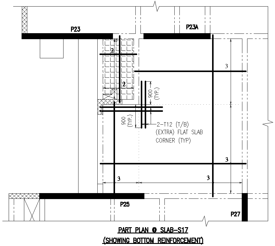 Slab plan with reinforcement detail DWG AutoCAD drawing - Cadbull