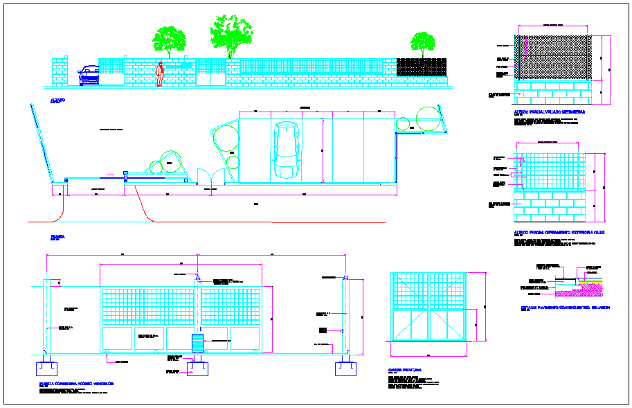 Sliding Door View With Plan Cadbull