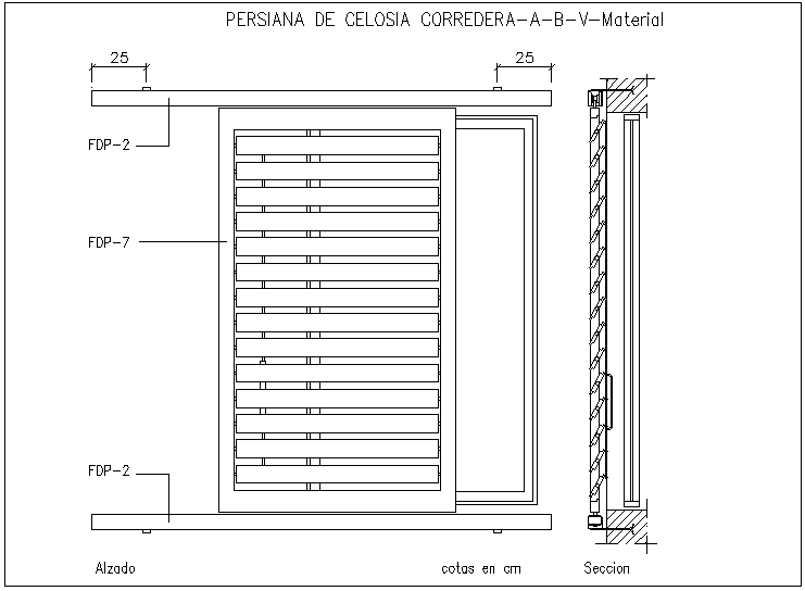 Sliding Shutter Design View With Sectional View Dwg File Cadbull 3624