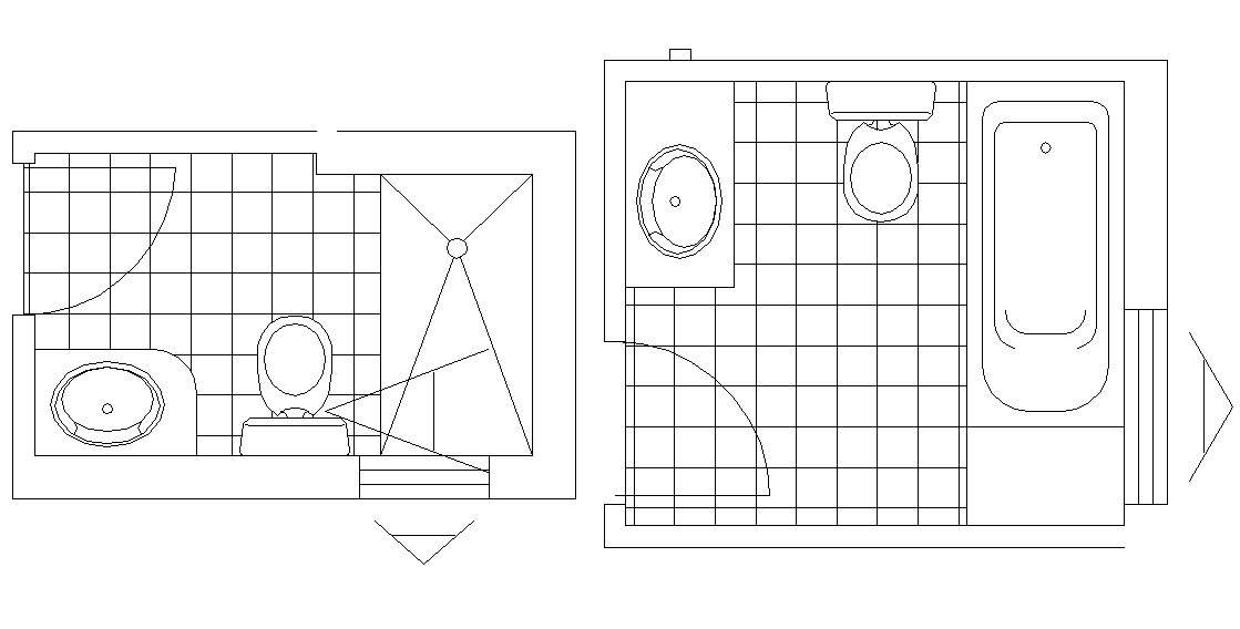Small Bathroom Design AutoCAD drawing Plan - Cadbull
