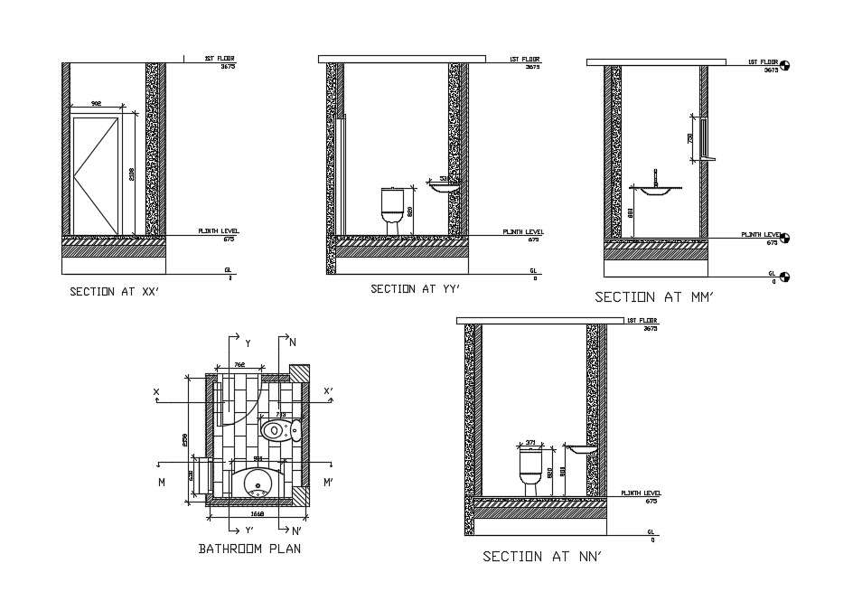 Small Bathroom Designs In AutoCAD File - Cadbull