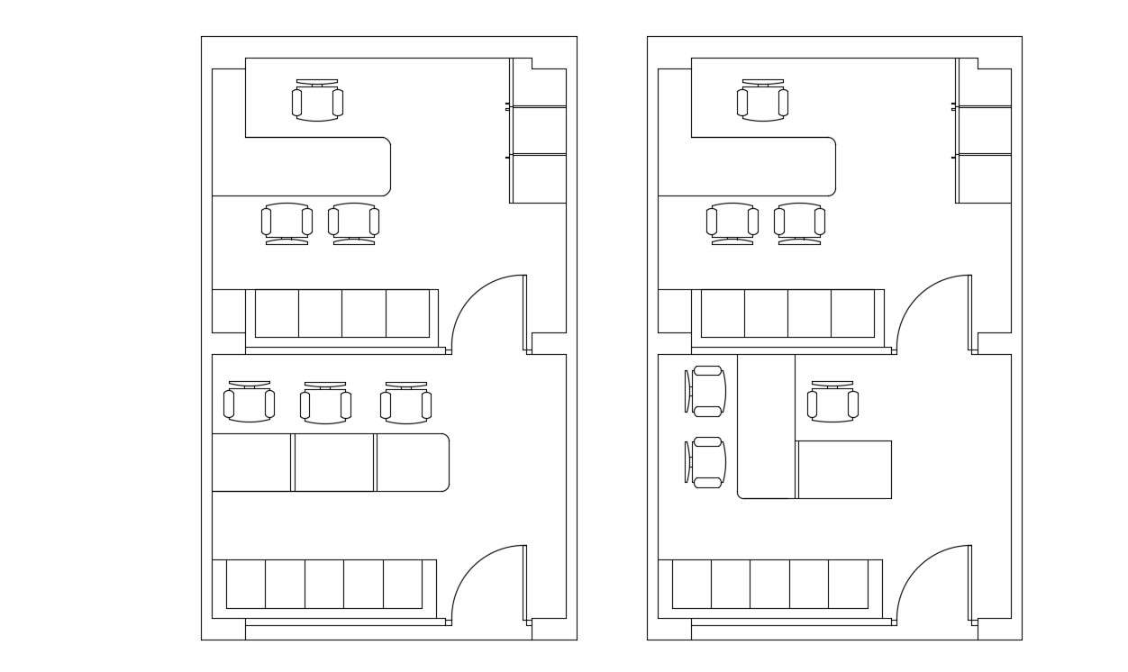 Small Office Interior Design Layout Plan - Cadbull
