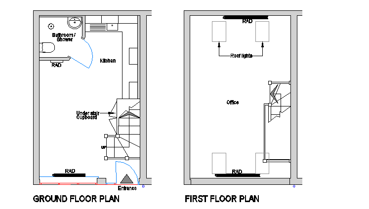 Small office design layout plan file - Cadbull