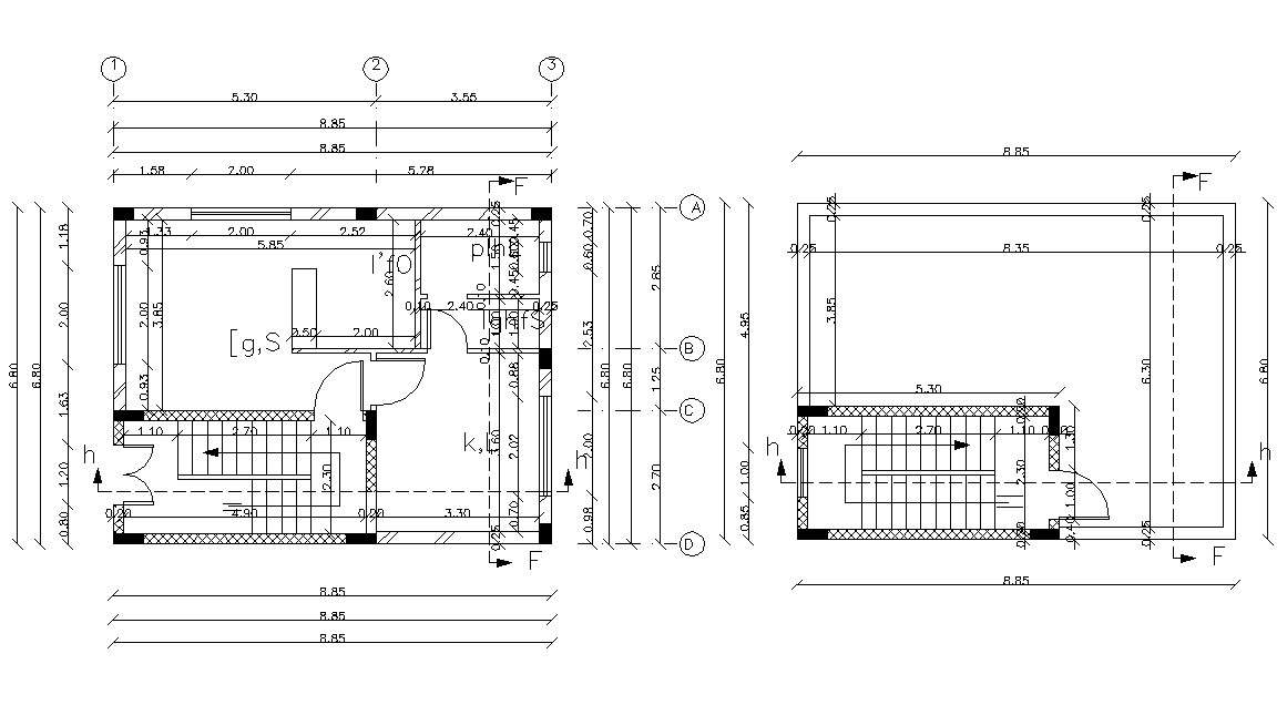 Small Residential House Layout CAD File - Cadbull