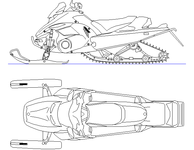 snowmobile-view-detail-dwg-file-cadbull