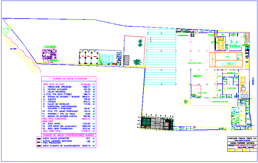 Soft drink soda factory general plan dwg file Cadbull