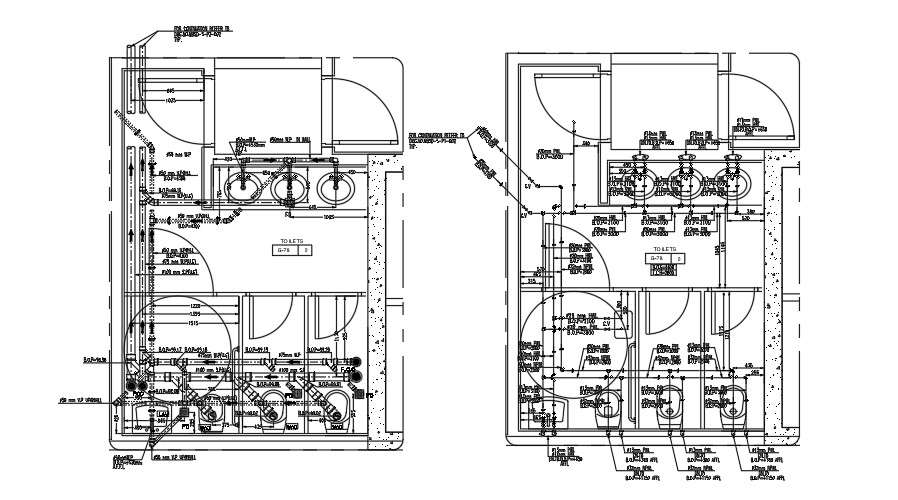 Soil pipe, Drain pipe and Vent pipe Installation layout. - Cadbull