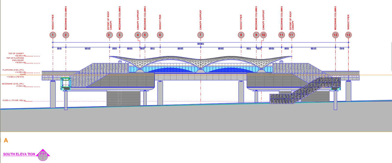 South Elevation Of Metro Station In AutoCAD D Drawing Dwg File CAD File Cadbull