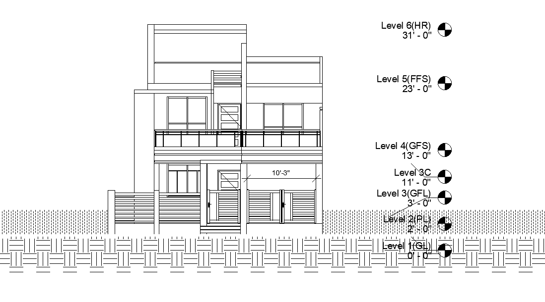 South face elevation of 32'x50' East facing house plan is given as