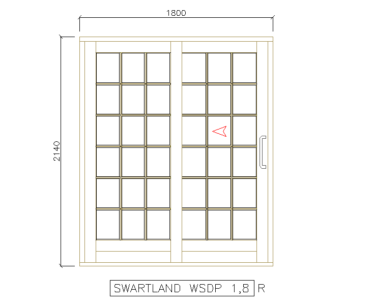 Squire Block Design in Elevation Door Detail - Cadbull