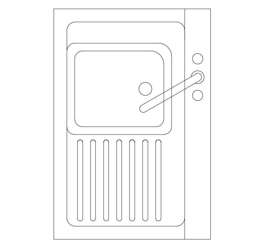 Stainless Steel Sink CAD Drawing - Cadbull