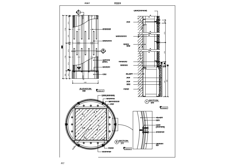 Stainless Steel Column Elevation Section And Plan Wit - vrogue.co