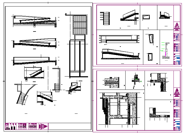 Stair & Structure Detail in cad file - Cadbull