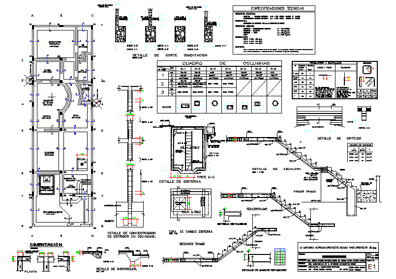 Stair elevation detail dwg file - Cadbull