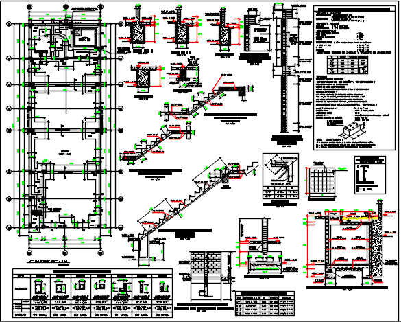 Stair elevation plan and section plan detail dwg file - Cadbull