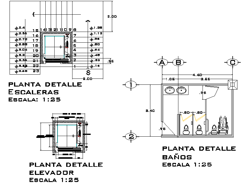 Stair plan dwg file - Cadbull