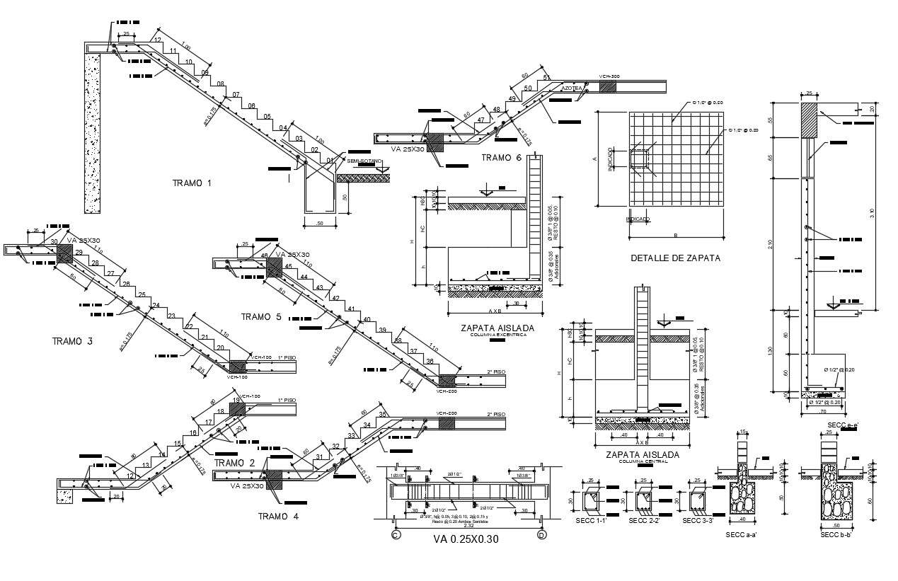Staircase section detail drawing pdf