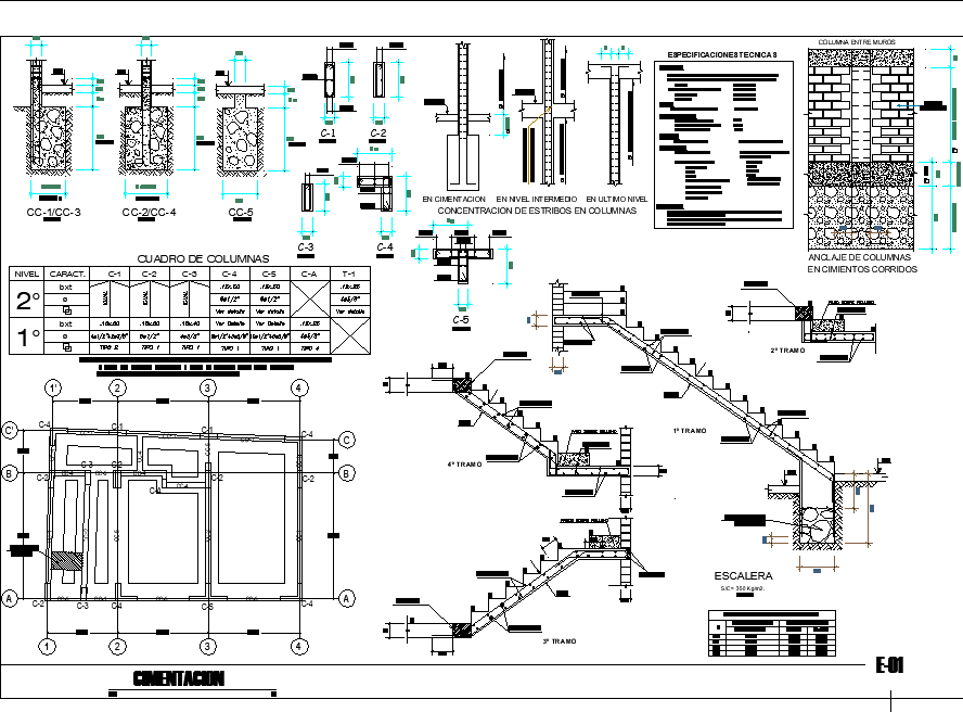 Foundation Section Detail In AutoCAD File - Cadbull