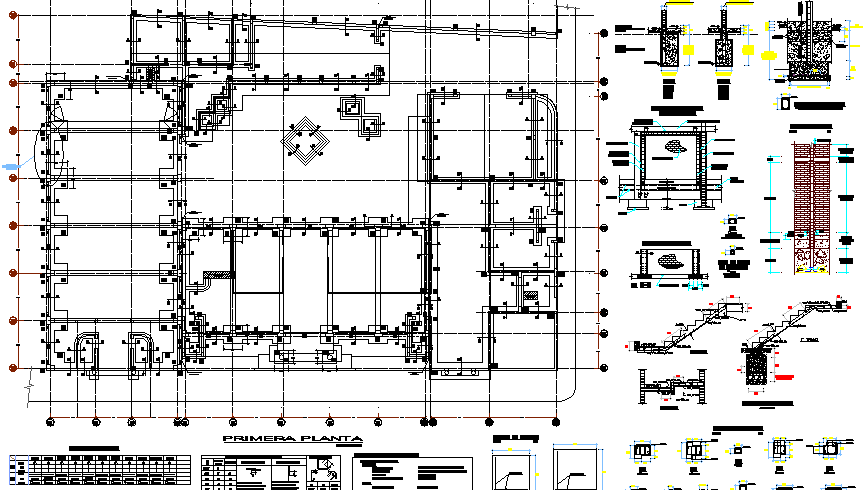 Staircase Construction, Foundation Of Column, Beam Details Dwg File ...