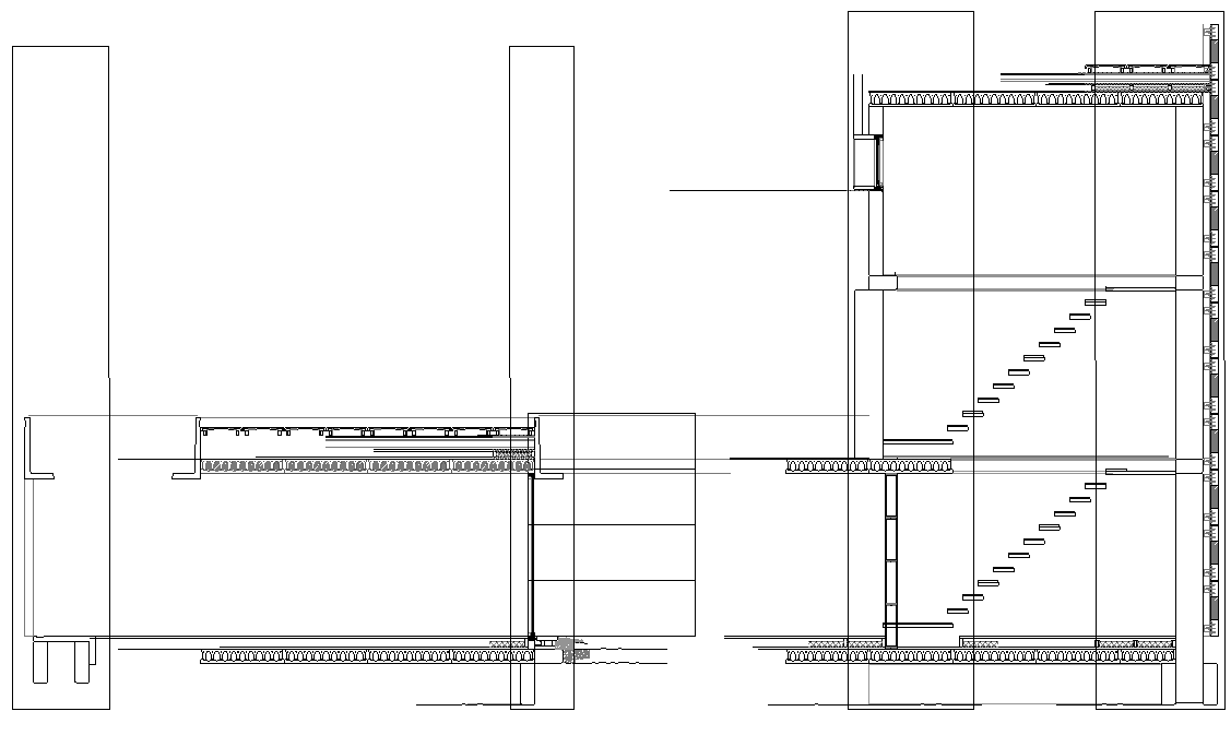 Staircase section detail dwg file - Cadbull