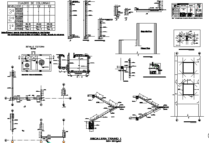 Staircase sectional details - Cadbull