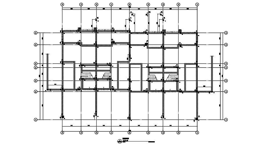 Staircase and structure detail of commercial complex building - Cadbull