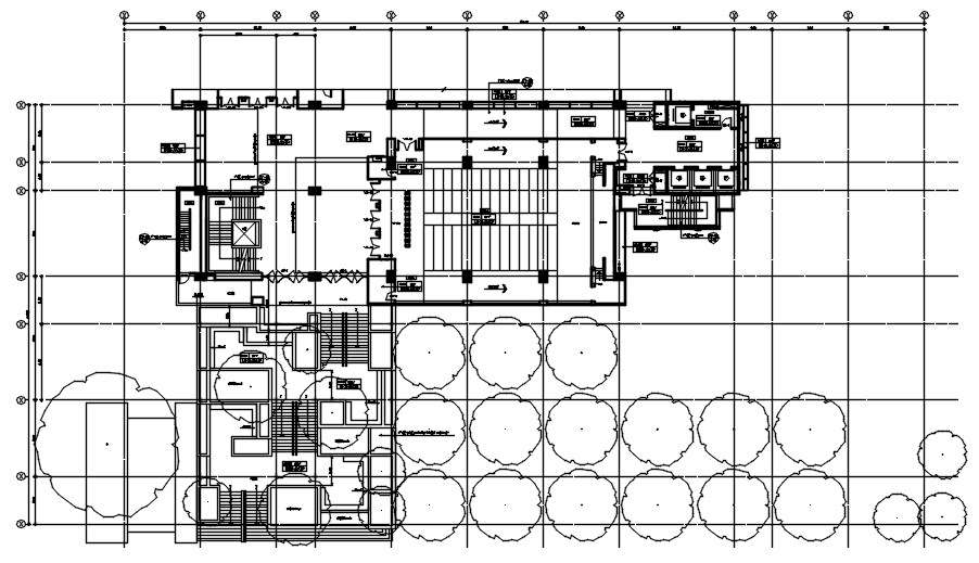 Staircase detail of corporate building given in this cad drawing file ...