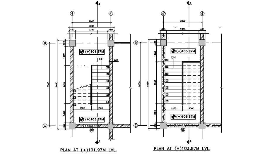 Staircase plan of Control Room. Download AutoCAD DWG file. - Cadbull