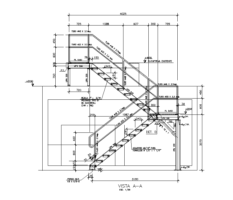 Staircase section detail drawing provided in this AutoCAD file ...