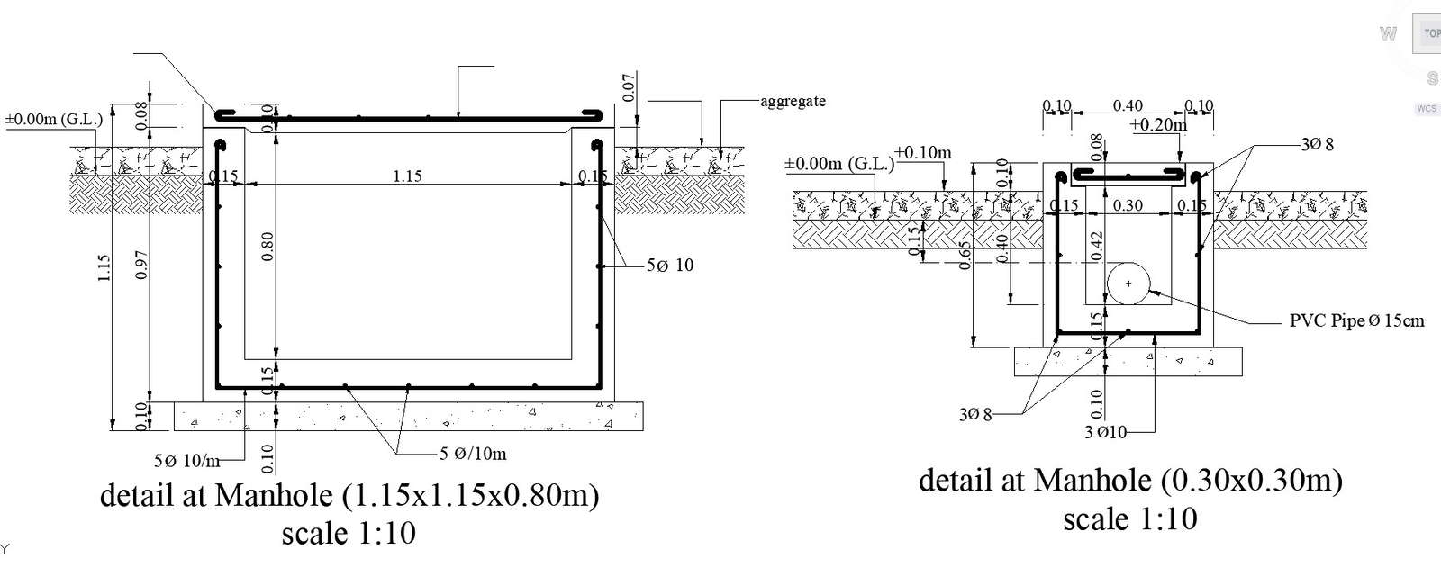 Standard Manhole Details AutoCAD Blocks Dwg File - Cadbull