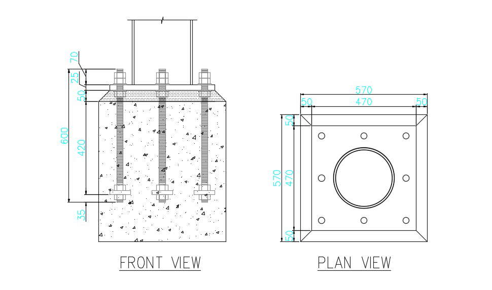 Steel Column Design AutoCAD File Download - Cadbull