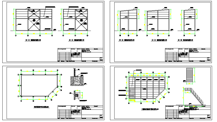 Steel structure foundation schematic design - Cadbull